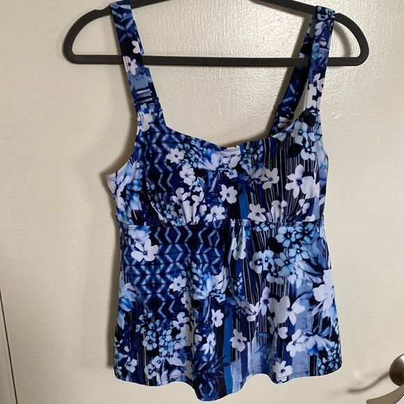 FLARED TANKINI SWIMSUITS FOR ALL- Ode to Denim color- Size 8 - Picture 3 of 15